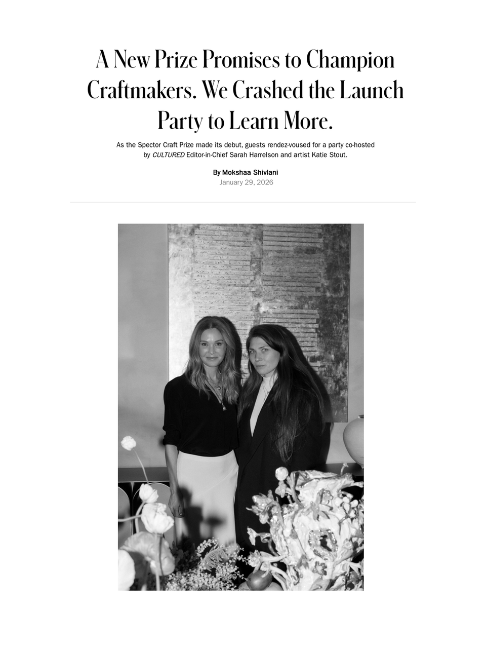 A New Prize Promises to Champion Craftmakers. We Crashed the Launch Party to Learn More.